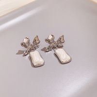 1 Pair Sweet Bow Knot Alloy Plating Shell Women's Drop Earrings main image 6