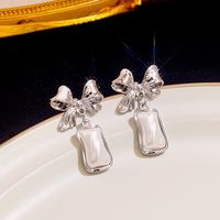 1 Pair Sweet Bow Knot Alloy Plating Shell Women's Drop Earrings main image 5