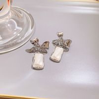 1 Pair Sweet Bow Knot Alloy Plating Shell Women's Drop Earrings main image 7