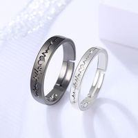 Fashion Electrocardiogram Copper Rings 1 Piece main image 5