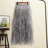Summer Cute Solid Color Polyester Maxi Long Dress Skirts main image 4