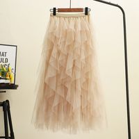 Summer Cute Solid Color Polyester Maxi Long Dress Skirts main image 3