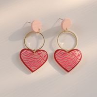 1 Pair Original Design Heart Shape Bell Arylic Mesh Women's Drop Earrings sku image 5
