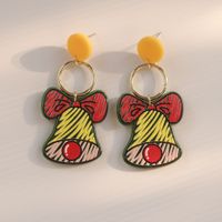1 Pair Original Design Heart Shape Bell Arylic Mesh Women's Drop Earrings sku image 4