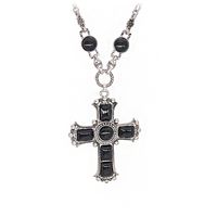 1 Piece Fashion Cross Alloy Inlay Turquoise Women's Pendant Necklace sku image 1