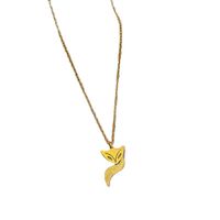Cartoon Style Fox Titanium Steel Copper Plating Gold Plated Pendant Necklace main image 4