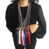 Ethnischer Stil Quaste Künstlicher Kristall Perlen Frau Pulloverkette main image 1
