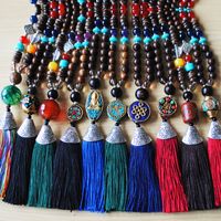 Ethnic Style Tassel Beaded Alloy Inlay Turquoise Women's Sweater Chain main image 1