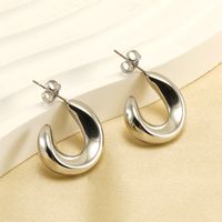 1 Pair Retro U Shape Plating Stainless Steel 18k Gold Plated Ear Studs main image 3