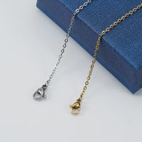 Simple Style Solid Color Stainless Steel Chain 18k Gold Plated Necklace main image 3