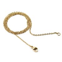 Simple Style Solid Color Stainless Steel Chain 18k Gold Plated Necklace main image 2