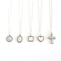 Retro Cross Round Heart Shape Sterling Silver Necklace 1 Piece main image 5