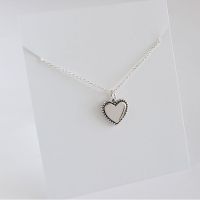 Retro Cross Round Heart Shape Sterling Silver Necklace 1 Piece sku image 3