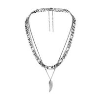 1 Piece Casual Wings Stainless Steel Plating Men's Layered Necklaces sku image 1
