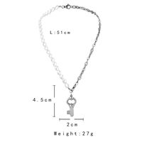1 Stück Mode Schlüssel Rostfreier Stahl Legierung Perle Überzug Männer Halskette Mit Anhänger main image 4