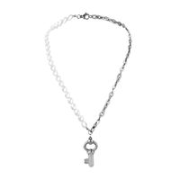 1 Stück Mode Schlüssel Rostfreier Stahl Legierung Perle Überzug Männer Halskette Mit Anhänger main image 3
