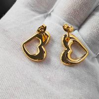 1 Pair Sweet Simple Style Heart Shape Stainless Steel Plating Drop Earrings main image 5