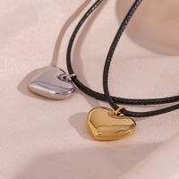 Fashion Heart Shape Stainless Steel Plating Pendant Necklace main image 1