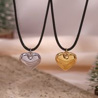 Fashion Heart Shape Stainless Steel Plating Pendant Necklace main image 5