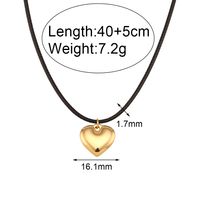 Fashion Heart Shape Stainless Steel Plating Pendant Necklace sku image 2