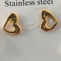 1 Pair Sweet Simple Style Heart Shape Stainless Steel Plating Drop Earrings main image 4