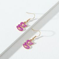 1 Pair Fashion Letter Metal Enamel Women's Drop Earrings main image 2