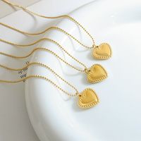 Simple Style Heart Shape Titanium Steel Bracelets Necklace 1 Piece main image 1