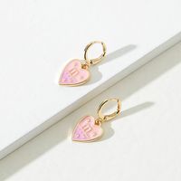 1 Pair Sweet Constellation Heart Shape Metal Enamel Women's Drop Earrings sku image 4