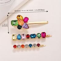 Simple Style Square Water Droplets Metal Plating Inlay Rhinestones Hair Clip 1 Piece main image 4