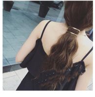 Simple Style Heart Shape Solid Color Alloy Plating Hollow Out Hairpin 1 Piece sku image 5