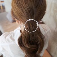 Simple Style Heart Shape Solid Color Alloy Plating Hollow Out Hairpin 1 Piece sku image 9