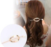 Simple Style Heart Shape Solid Color Alloy Plating Hollow Out Hairpin 1 Piece sku image 2