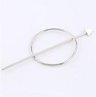 Simple Style Heart Shape Solid Color Alloy Plating Hollow Out Hairpin 1 Piece sku image 1