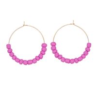 1 Pair Simple Style Round Mixed Materials Beaded Women's Earrings sku image 3