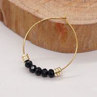 1 Pair Fashion Round Water Sticky Beads Beaded Women's Earrings main image 3