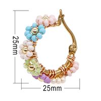 1 Pair Simple Style Flower Glass/colored Glaze Patchwork Women's Earrings main image 6