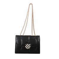 Women's All Seasons Pu Leather Solid Color Fashion Square Flip Cover Shoulder Bag sku image 5