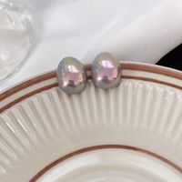 1 Pair Retro Geometric Imitation Pearl Polishing Women's Ear Studs main image 5