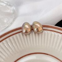 1 Pair Retro Geometric Imitation Pearl Polishing Women's Ear Studs sku image 2