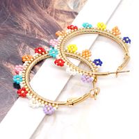 1 Pair Simple Style Round Glass/colored Glaze Patchwork Women's Earrings main image 2