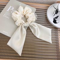 Fashion Bow Knot Cloth Inlay Artificial Pearls Hair Tie 1 Piece sku image 2