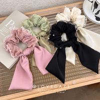 Fashion Bow Knot Cloth Inlay Artificial Pearls Hair Tie 1 Piece main image 1