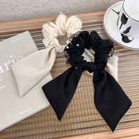 Fashion Bow Knot Cloth Inlay Artificial Pearls Hair Tie 1 Piece main image 3