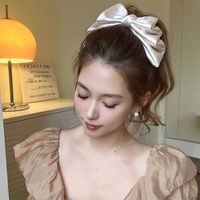 Sweet Solid Color Bow Knot Cloth Hair Clip 1 Piece main image 1