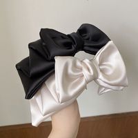 Sweet Solid Color Bow Knot Cloth Hair Clip 1 Piece main image 3