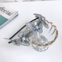 Fashion Butterfly Alloy Lace Inlay Artificial Pearls Hair Band 1 Piece sku image 4