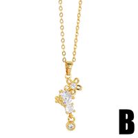 Simple Style Leaf Star Copper Plating Zircon Pendant Necklace 1 Piece main image 4