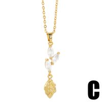 Style Simple Feuille Star Le Cuivre Placage Zircon Pendentif 1 Pièce main image 5