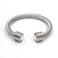 Fashion Solid Color Stainless Steel Bangle 1 Piece sku image 8
