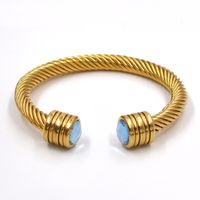 Fashion Solid Color Stainless Steel Bangle 1 Piece sku image 60
